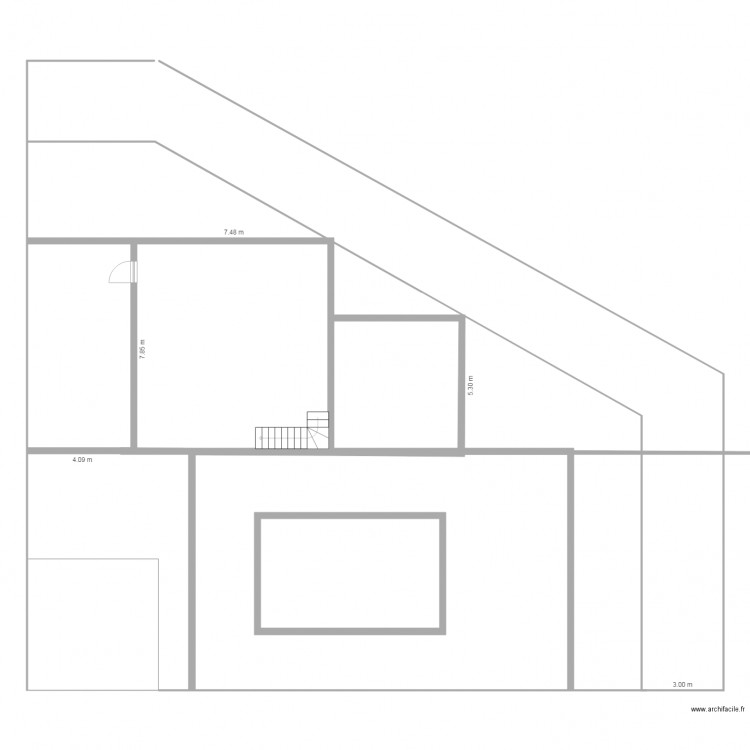 MaisonTosseter. Plan de 2 pièces et 56 m2