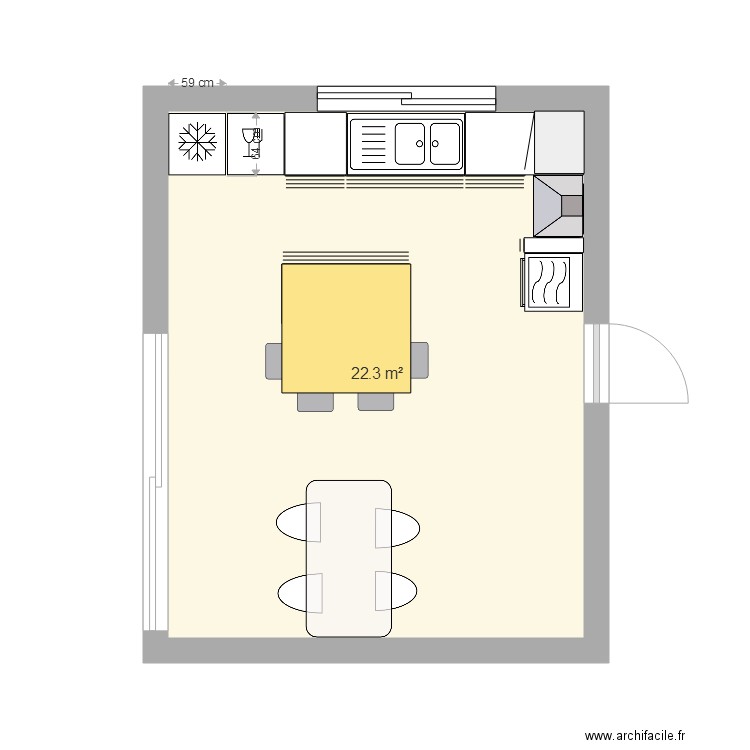 cuisine. Plan de 0 pièce et 0 m2