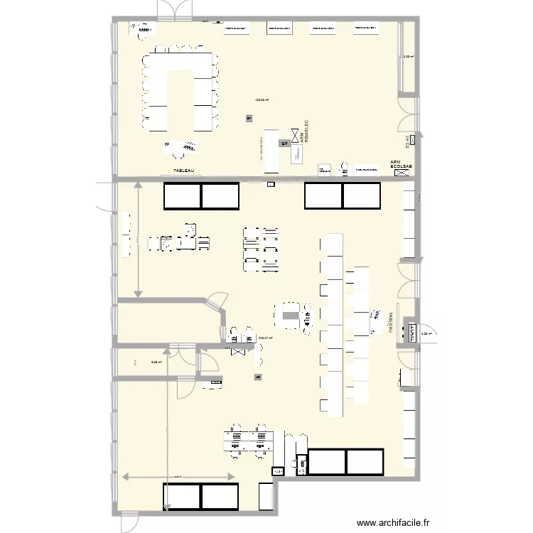 Atelier MELEC SN MODIF ETIENNE  H1 H2. Plan de 