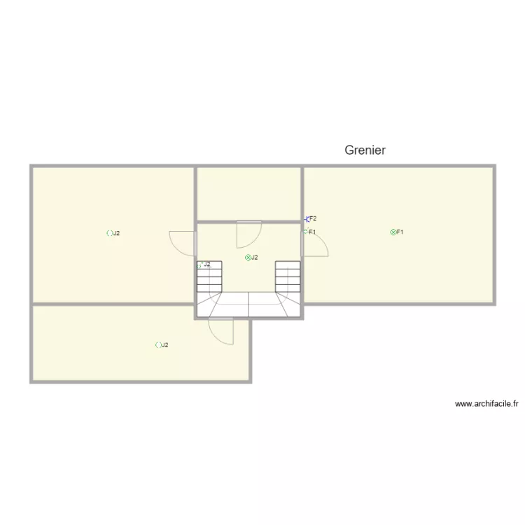 Loom - maison - Grenier. Plan de 