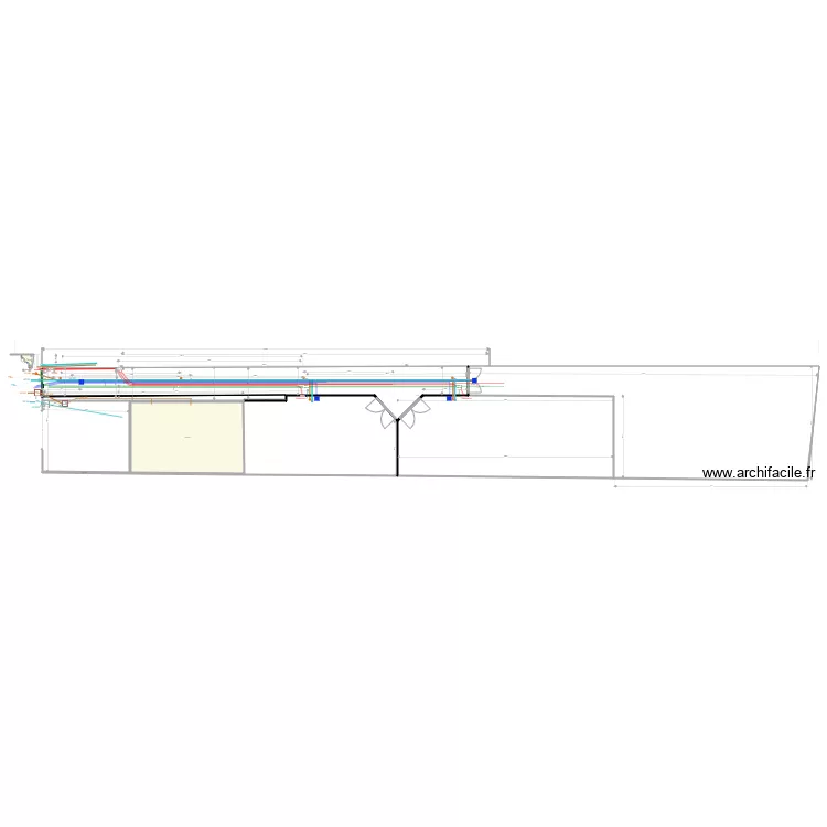 Implantation des r&eacute;seaux E 1 V. Plan de 