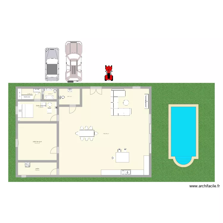 Yacine. Plan de 