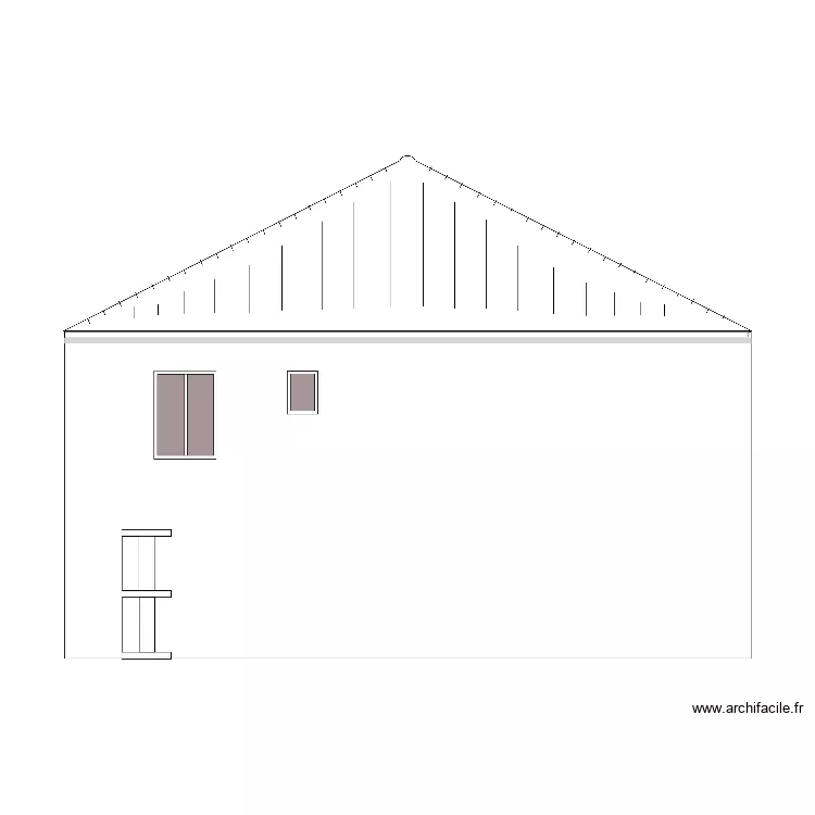 fa&ccedil;ade sud. Plan de 