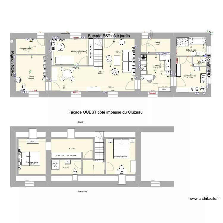le Cluzeau. Plan de 