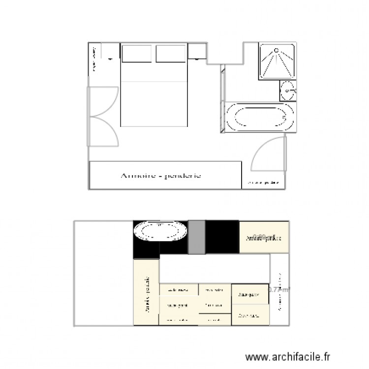 chambre1v2. Plan de 0 pièce et 0 m2