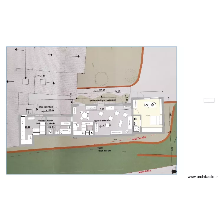 Maison projet - V2. Plan de 