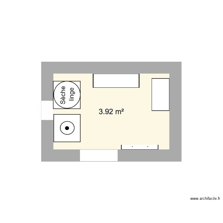 buanderie. Plan de 0 pièce et 0 m2