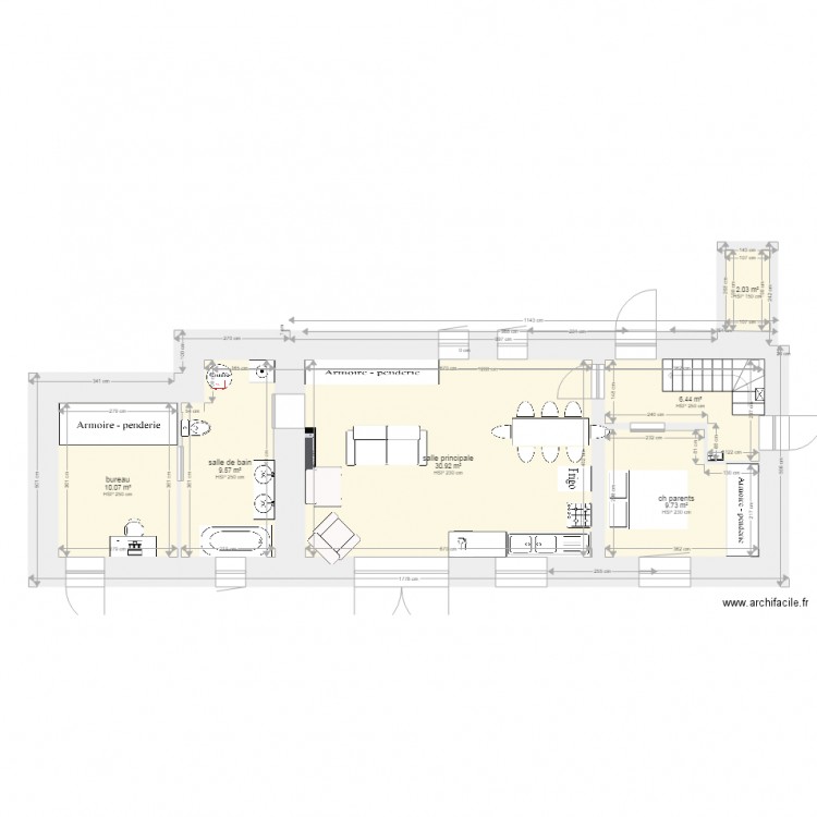 Rdch meublé  Projectif 2 Petit Aulnay. Plan de 0 pièce et 0 m2