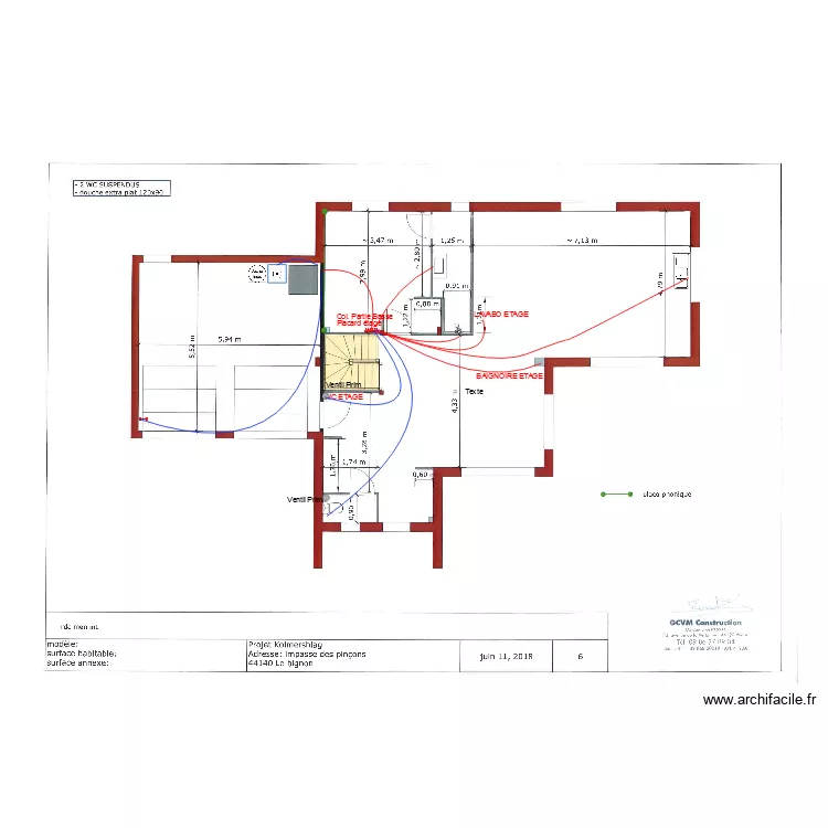 kolmer plomb. Plan de 