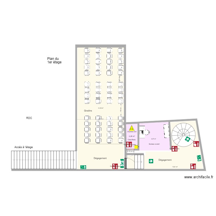 puce a oreille étage. Plan de 0 pièce et 0 m2