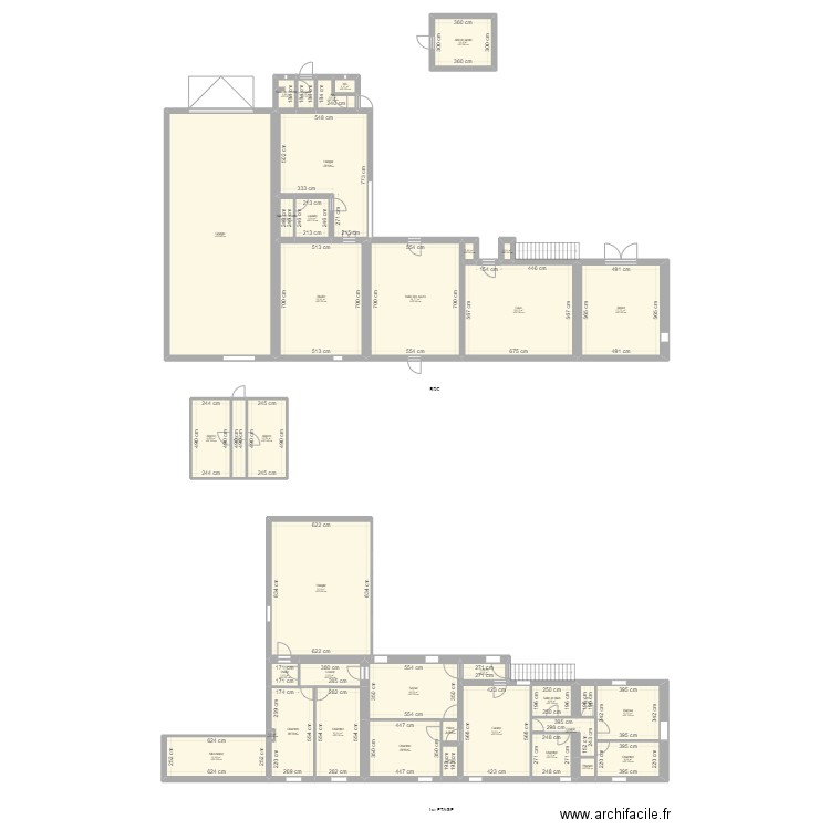 Le 750 - Plan métré. Plan de 38 pièces et 539 m2