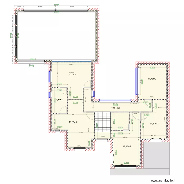 GUEUX ETAGE PLACO1 1e tranche. Plan de 
