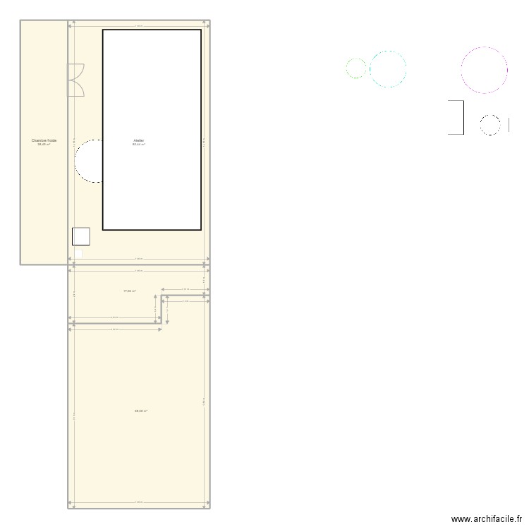 Ligne bâtonnet. Plan de 4 pièces et 199 m2