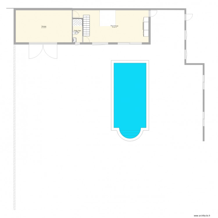 Pool house 3. Plan de 0 pièce et 0 m2