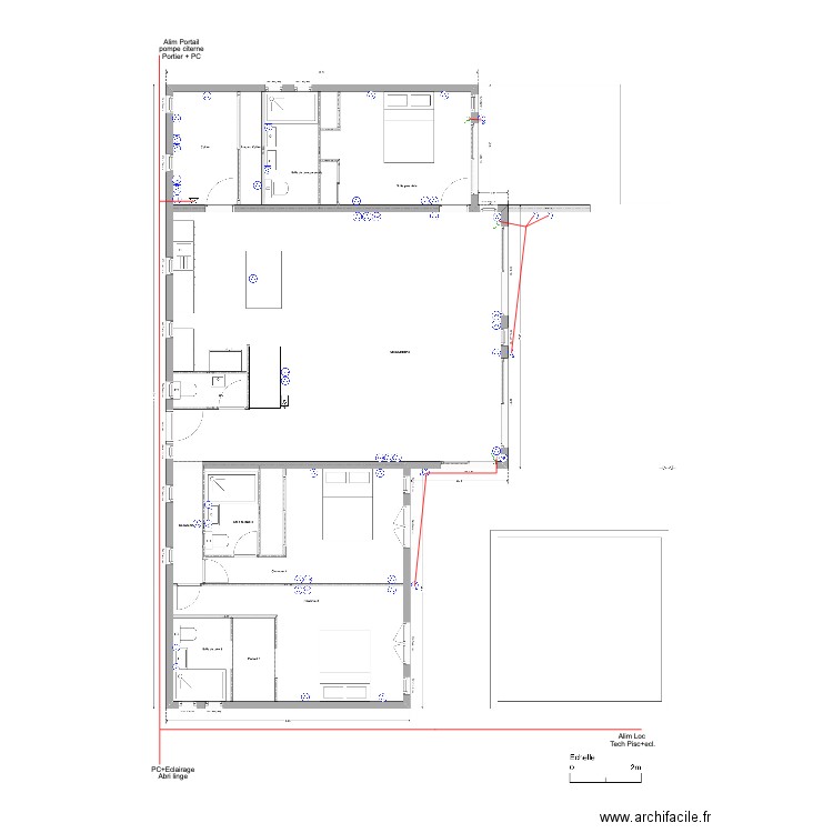 plan électrique prises. Plan de 0 pièce et 0 m2