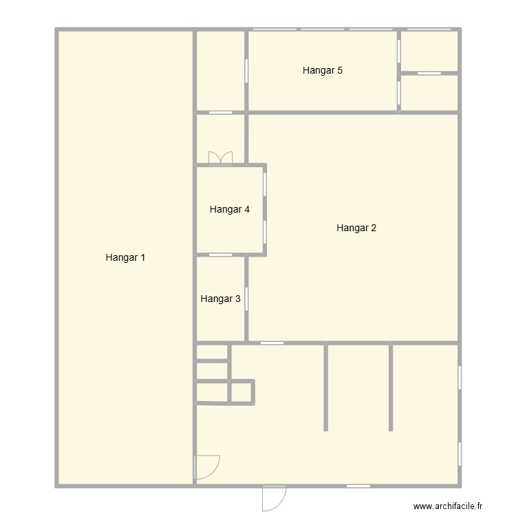 SNPE. Plan de 23 pièces et 43 m2