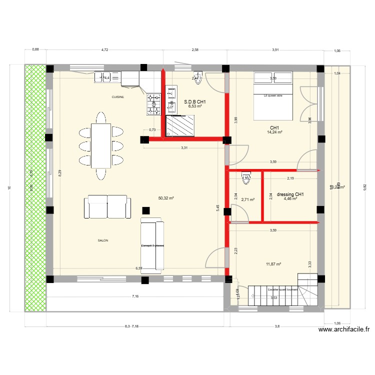 babicde vlora structure. Plan de 8 pièces et 109 m2