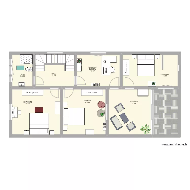 1er ETAGE HAMBURSIN 16. Plan de 8  et 105 m²