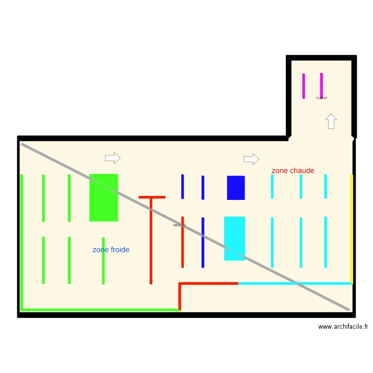 villaverder. Plan de 2 pièces et 180 m2