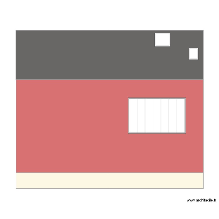 Plan facade NORD et toiture. Plan de 0 pièce et 0 m2