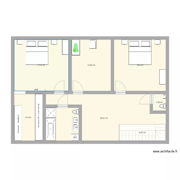 projet maison. Plan de 
