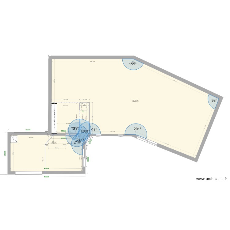 NOUVEL COTE 32M2. Plan de 2 pièces et 174 m2