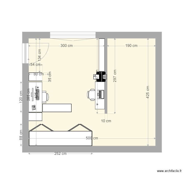 bureau. Plan de 0 pièce et 0 m2