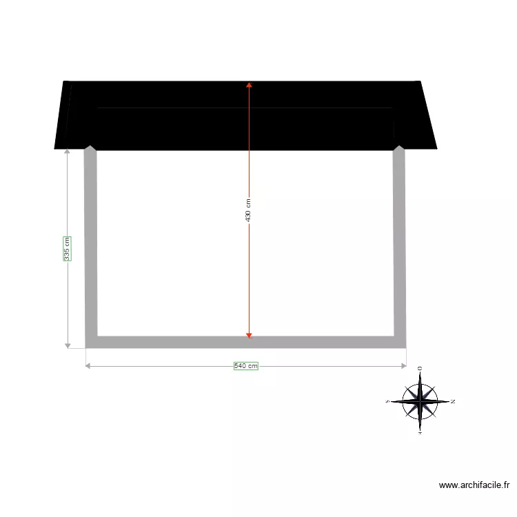 Fa&ccedil;ade EST. Plan de 