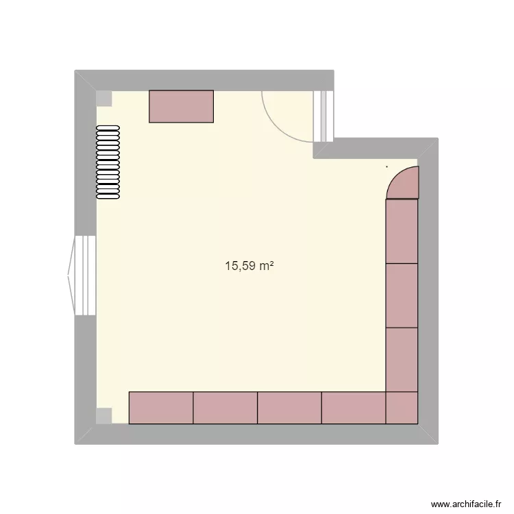 Chambre grise. Plan de Chambre grise. Plan de
