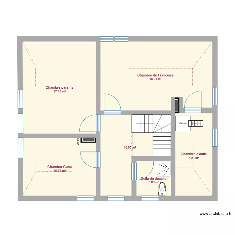 Premier &eacute;tage Electricit&eacute;. Plan de 