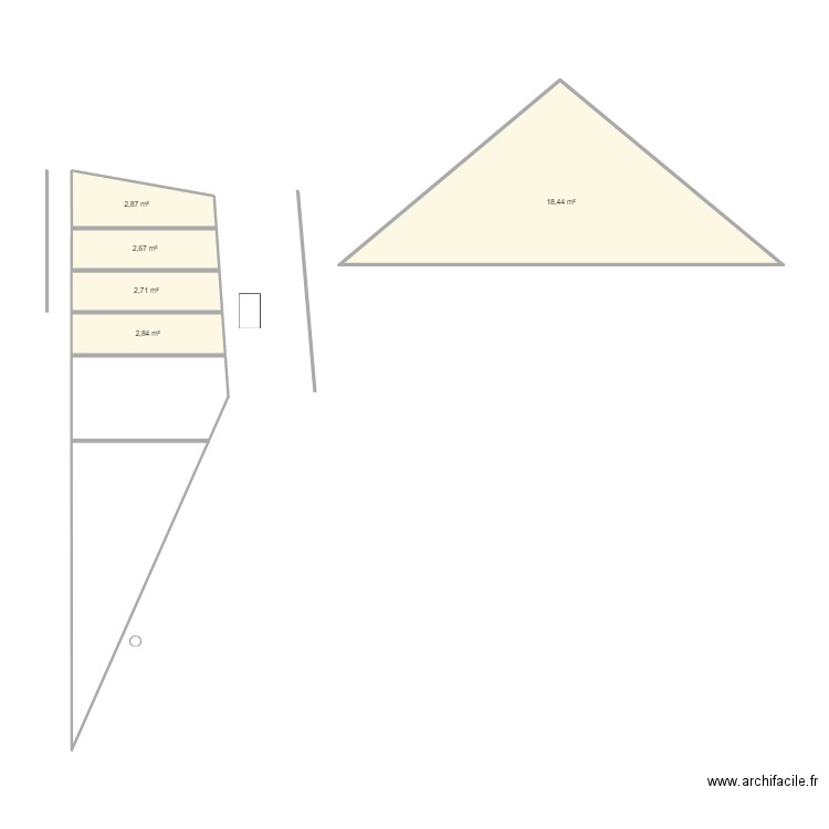 panneaux. Plan de 5 pièces et 30 m2