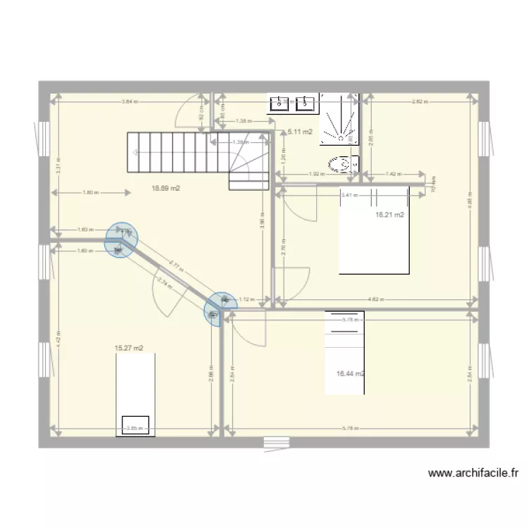 le sent 2 reel 1 eme etage. Plan de 