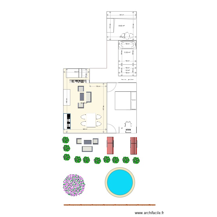 salon 8. Plan de 0 pièce et 0 m2