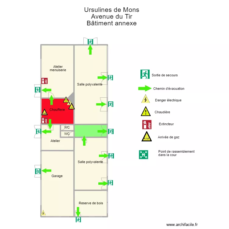 Ursulines annexe. Plan de Ursulines annexe. Plan de