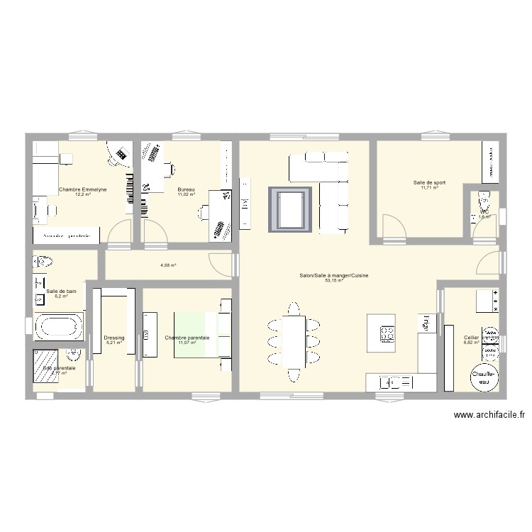 Maison Langeais V2. Plan de 0 pièce et 0 m2