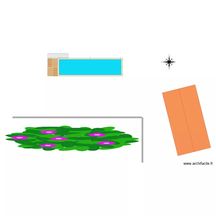 piscine plan de masse. Plan de 