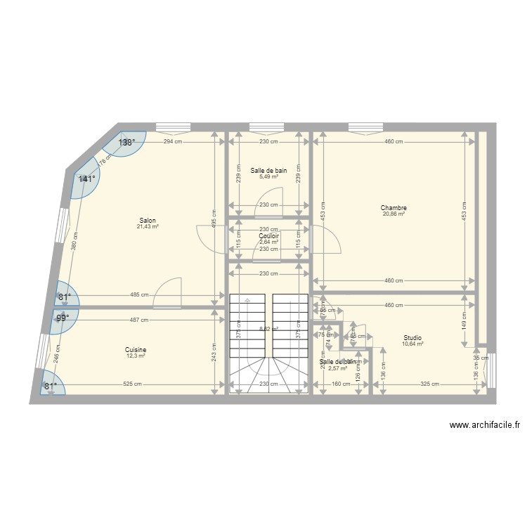 Projection Immeuble Jasmin. Plan de 29 pièces et 347 m2