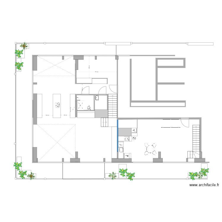 keuken klein. Plan de 0 pièce et 0 m2