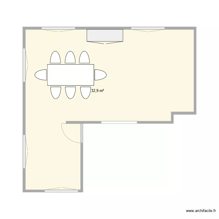 S&eacute;jour maison. Plan de 