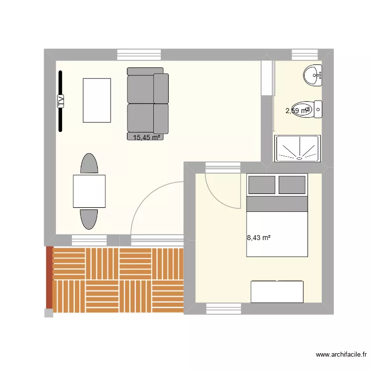OlyPlan1pce. Plan de 3 et 26 m² OlyPlan1pce. Plan de 3 et 26 m²
