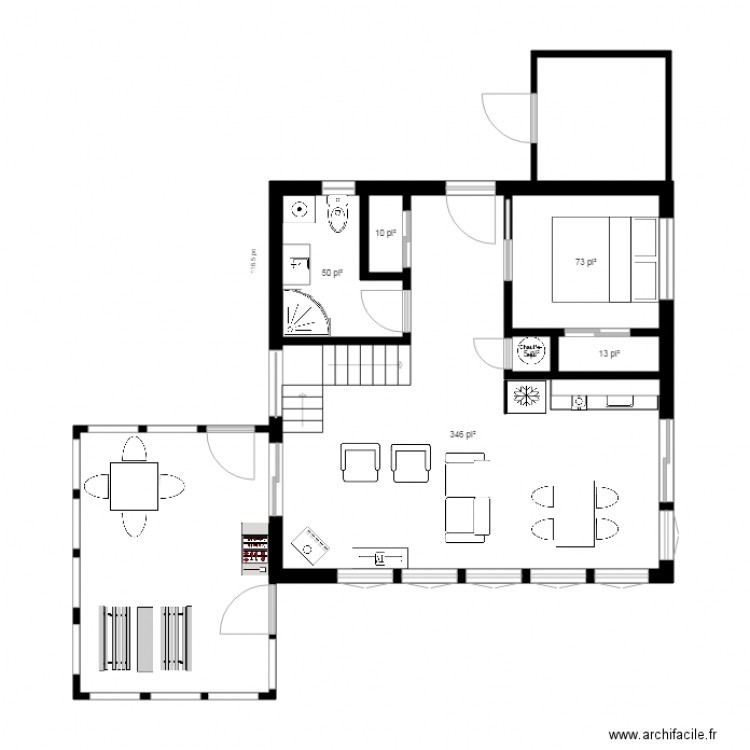 chalet 24 x 24. Plan de 0 pièce et 0 m2