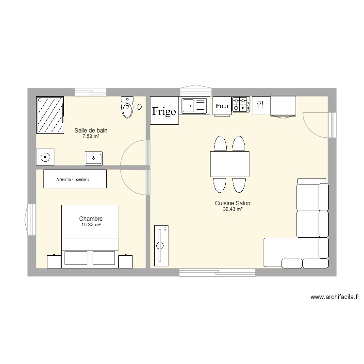 Plan 50m2 locations. Plan de 0 pièce et 0 m2