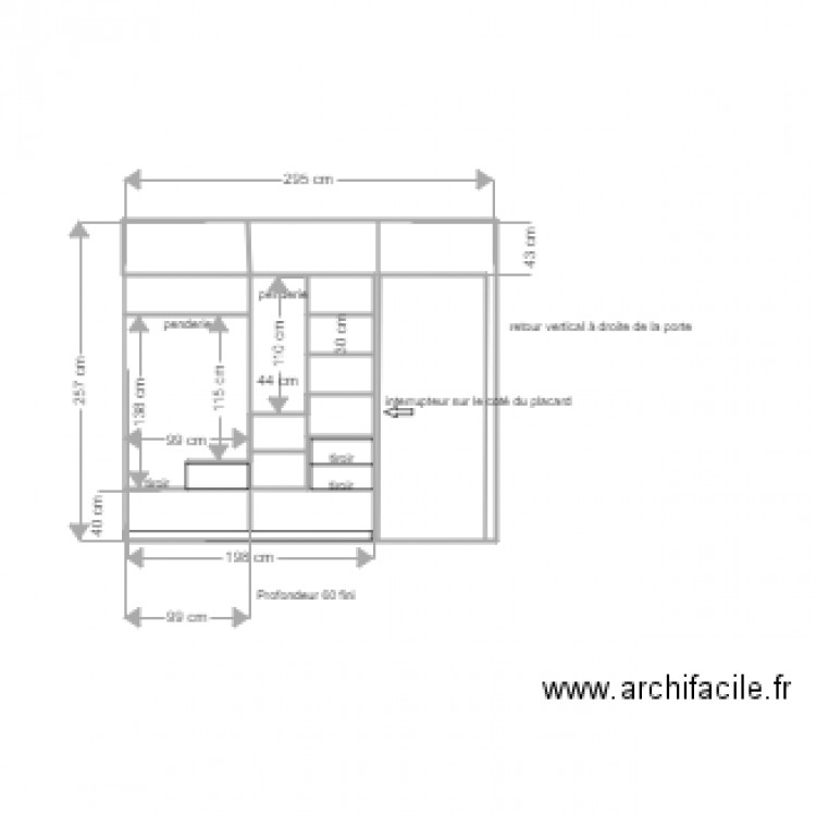 placard chambre intérieur olivier Eglem v4. Plan de 0 pièce et 0 m2