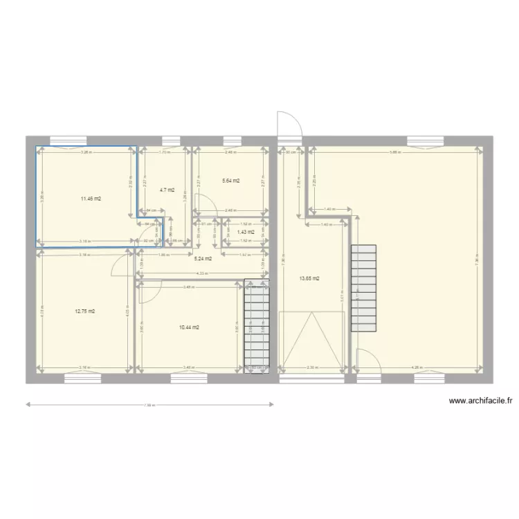 st ch 145 &eacute;ta. Plan de 