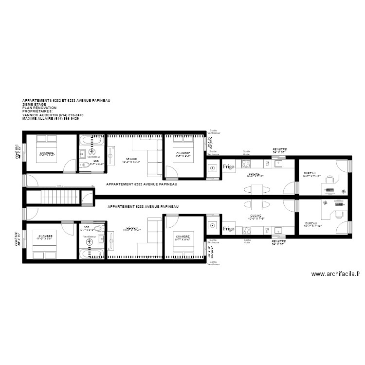 5282 5288 Papineau Renovation vF Permis. Plan de 0 pièce et 0 m2