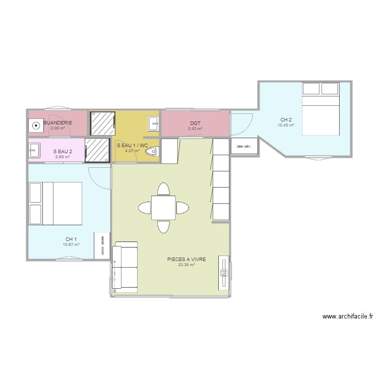 GARCONNIERE. Plan de 0 pièce et 0 m2