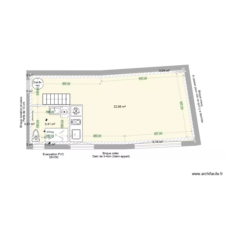 Loge plan &agrave; vide avec Angle 3. Plan de 