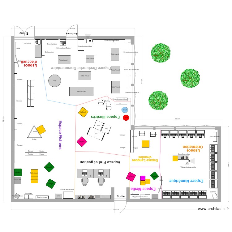CDI réaménagé. Plan de 0 pièce et 0 m2