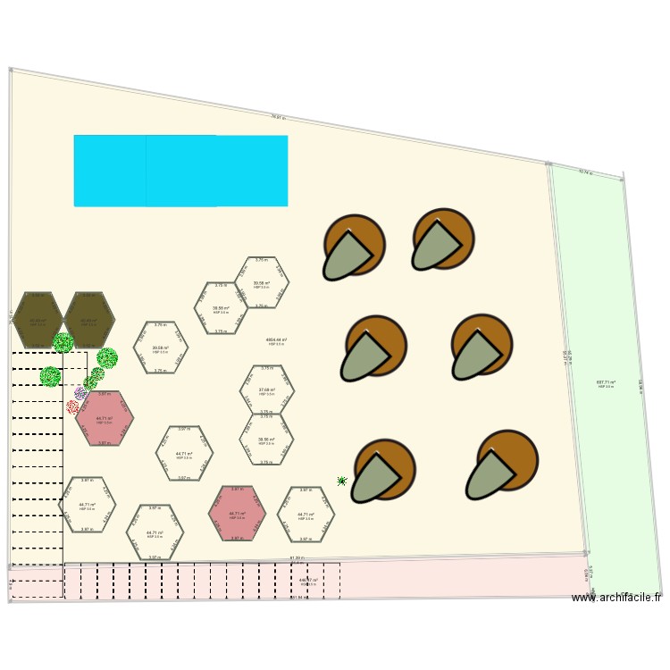 plan resort tentes. Plan de 0 pièce et 0 m2