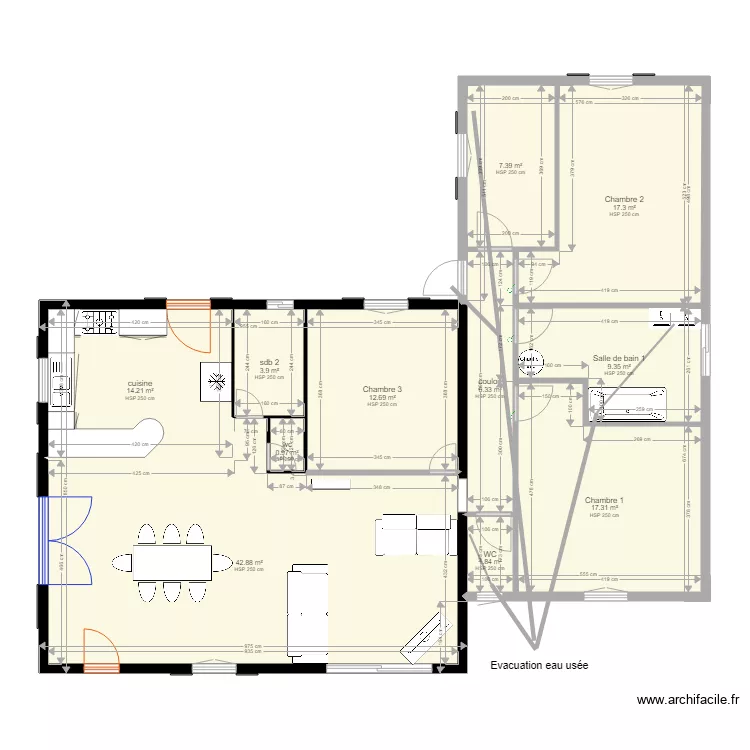 maison muy 36 PLOMBERIE. Plan de 